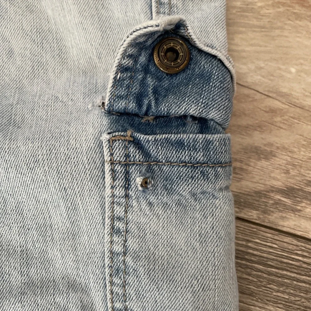 Empyre Womens Size 4 Tori Light Blue Wash Cargo Skate Pants Straight Baggy Jeans